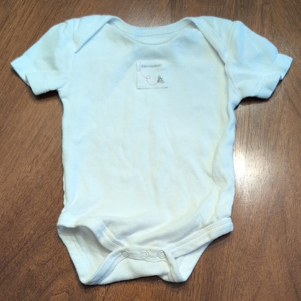 Burt's Bees Baby Soft White Bodysuit